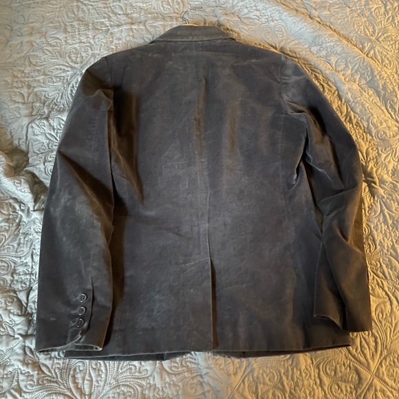 Men’s Guess Velvet Grey Coat Size Medium - Picture 3 of 5